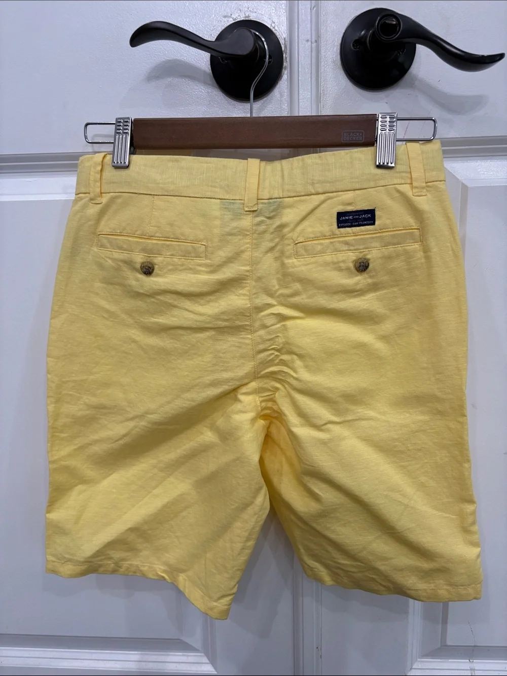 Janie and Jack Bright Yellow Men’s Casual Flat-Front Shorts